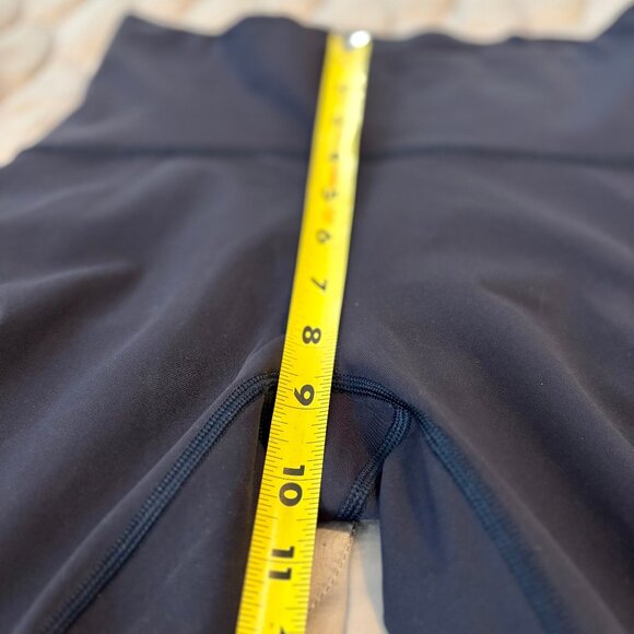 Lululemon Train Times Crop Navy Blue Leggings Women 8 - Picture 6 of 13